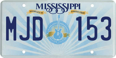 MS license plate MJD153