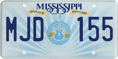 MS license plate MJD155