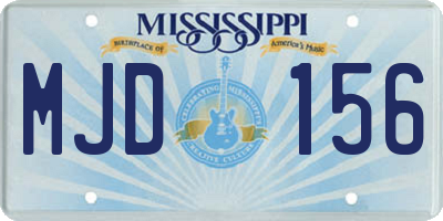 MS license plate MJD156