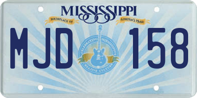 MS license plate MJD158