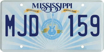 MS license plate MJD159