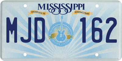 MS license plate MJD162