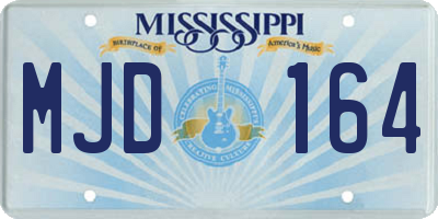 MS license plate MJD164