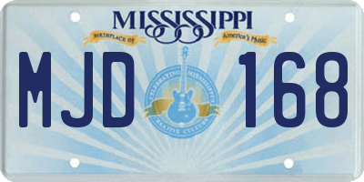 MS license plate MJD168