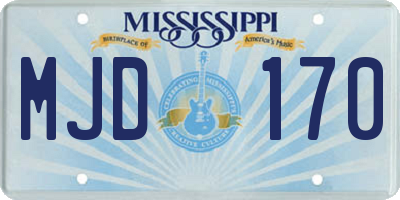 MS license plate MJD170
