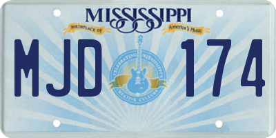 MS license plate MJD174