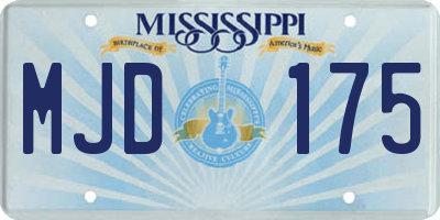MS license plate MJD175