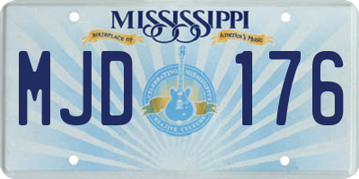 MS license plate MJD176