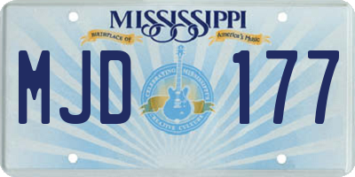 MS license plate MJD177