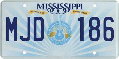 MS license plate MJD186