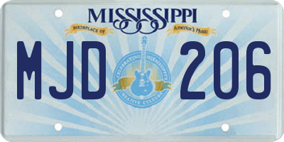 MS license plate MJD206