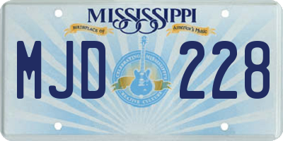 MS license plate MJD228