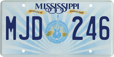 MS license plate MJD246