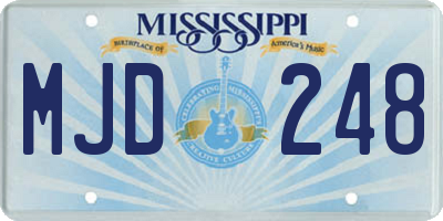 MS license plate MJD248