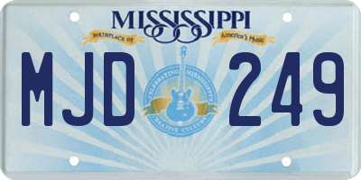 MS license plate MJD249
