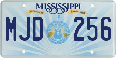 MS license plate MJD256