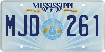 MS license plate MJD261