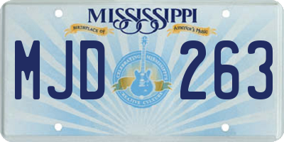 MS license plate MJD263