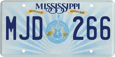MS license plate MJD266