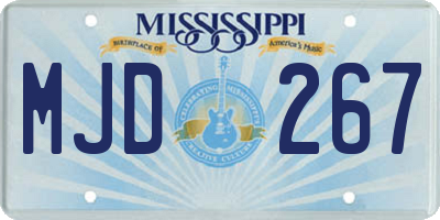 MS license plate MJD267