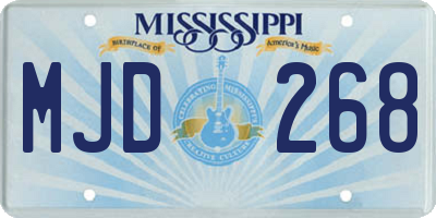 MS license plate MJD268