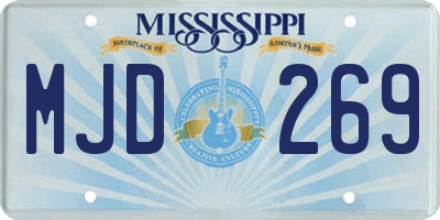 MS license plate MJD269