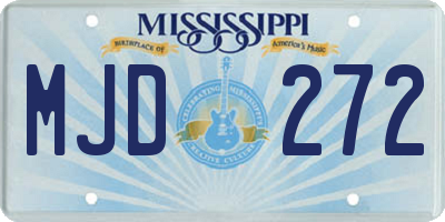 MS license plate MJD272