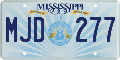 MS license plate MJD277