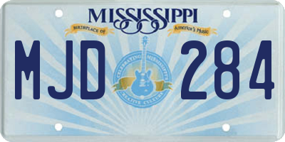 MS license plate MJD284