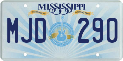 MS license plate MJD290