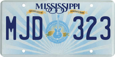 MS license plate MJD323