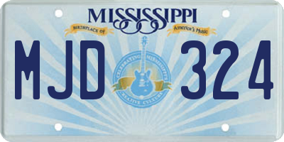 MS license plate MJD324