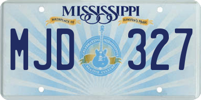 MS license plate MJD327