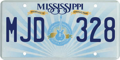 MS license plate MJD328