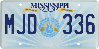 MS license plate MJD336