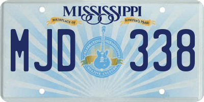 MS license plate MJD338