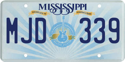 MS license plate MJD339