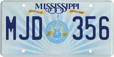 MS license plate MJD356