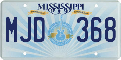 MS license plate MJD368