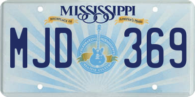 MS license plate MJD369