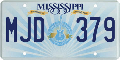 MS license plate MJD379