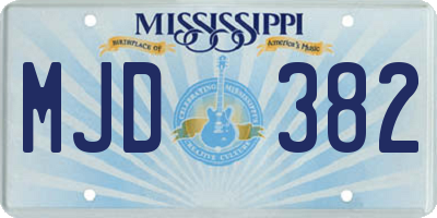 MS license plate MJD382