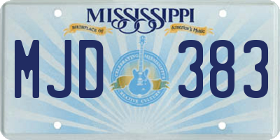MS license plate MJD383