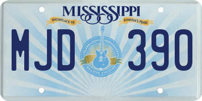 MS license plate MJD390
