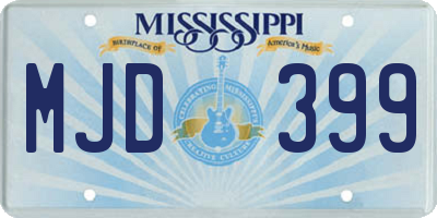 MS license plate MJD399
