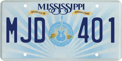 MS license plate MJD401