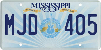 MS license plate MJD405