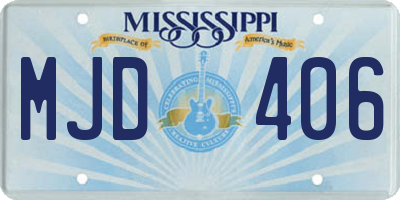 MS license plate MJD406