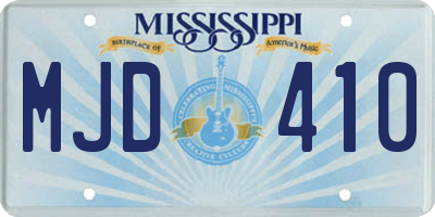 MS license plate MJD410