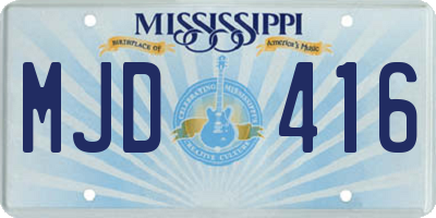 MS license plate MJD416